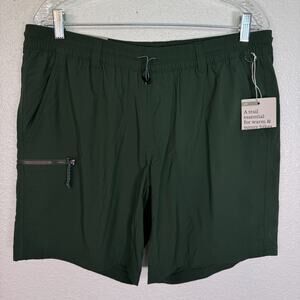 REI Trail Made Shorts Mens Large Hiking Hike Outdoors Pockets UPF 50 Nylon Green